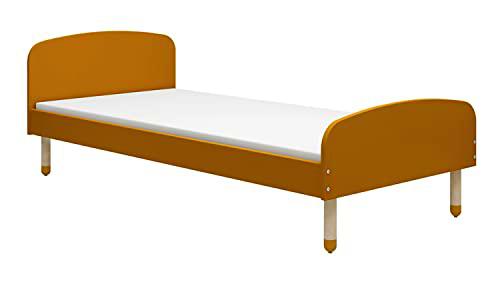Cunas marca Flexa. Modelo Cama individual mostaza 90 x 200 cm
